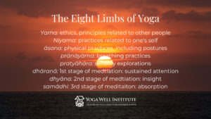 The eight limbs of yoga