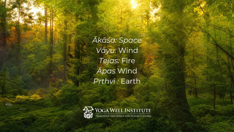 Aksa: Space Vaya: Wing Tejas: Fire Apas: Wind Prthvi: Earth