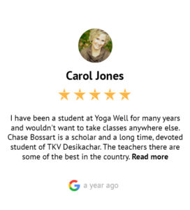 Google Review Yoga Well Institute