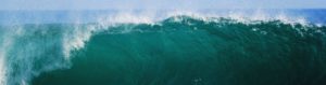 Green ocean waves